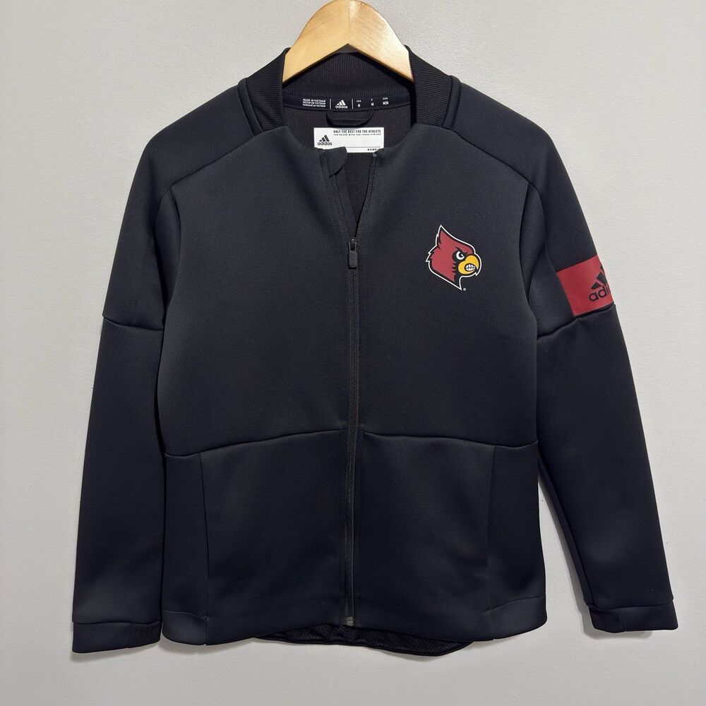 Adidas Louisville Cardinals Team Issued Jacket Women’s M Black Red NCAA